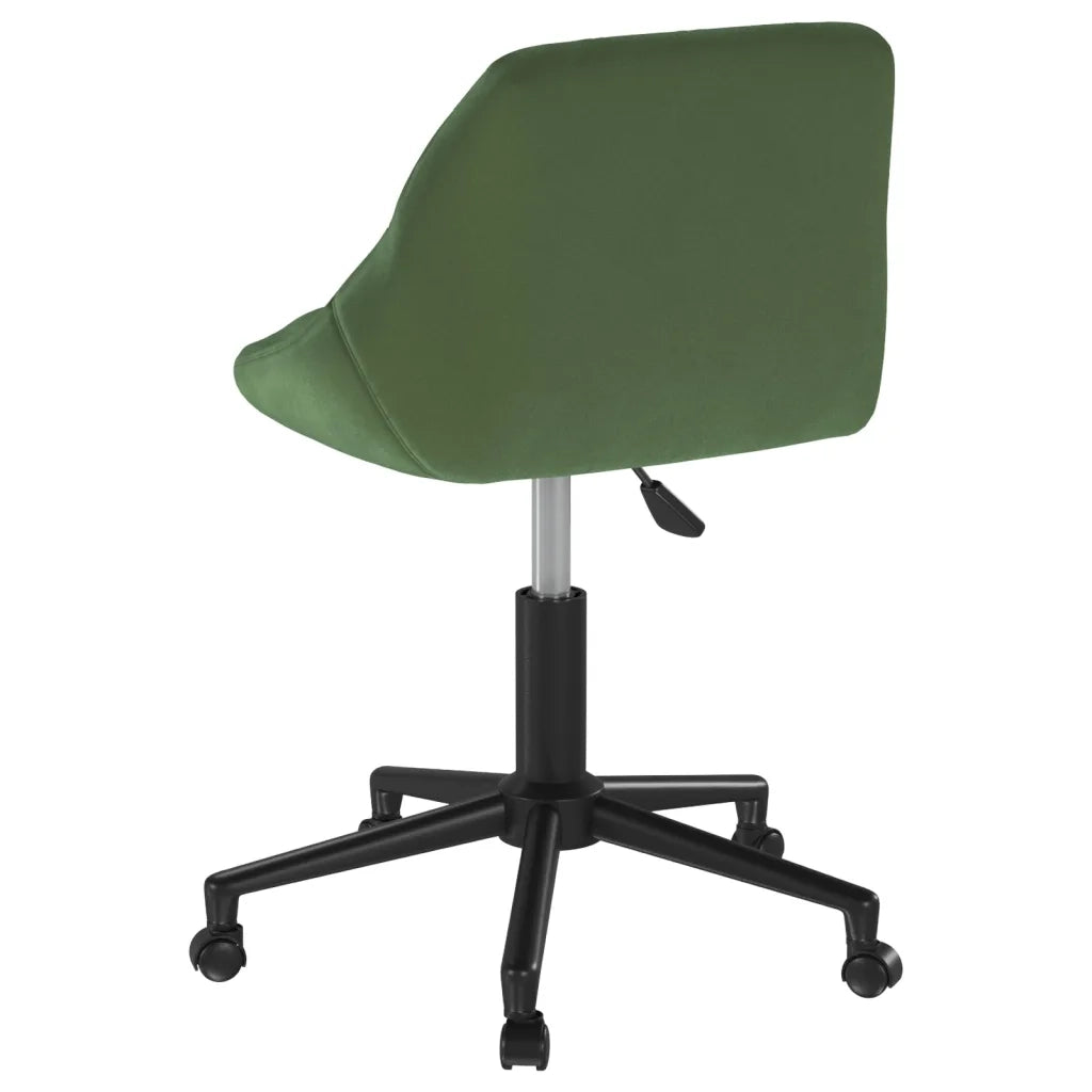 Sedia da Pranzo Girevole Verde Scuro in Velluto 3089035