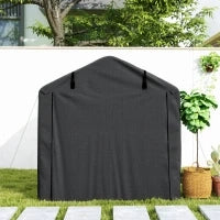 Tenda Garage per Auto, resistente all'acqua e ai raggi UV, con porta, 220 x 157 x 165 cm, Nero