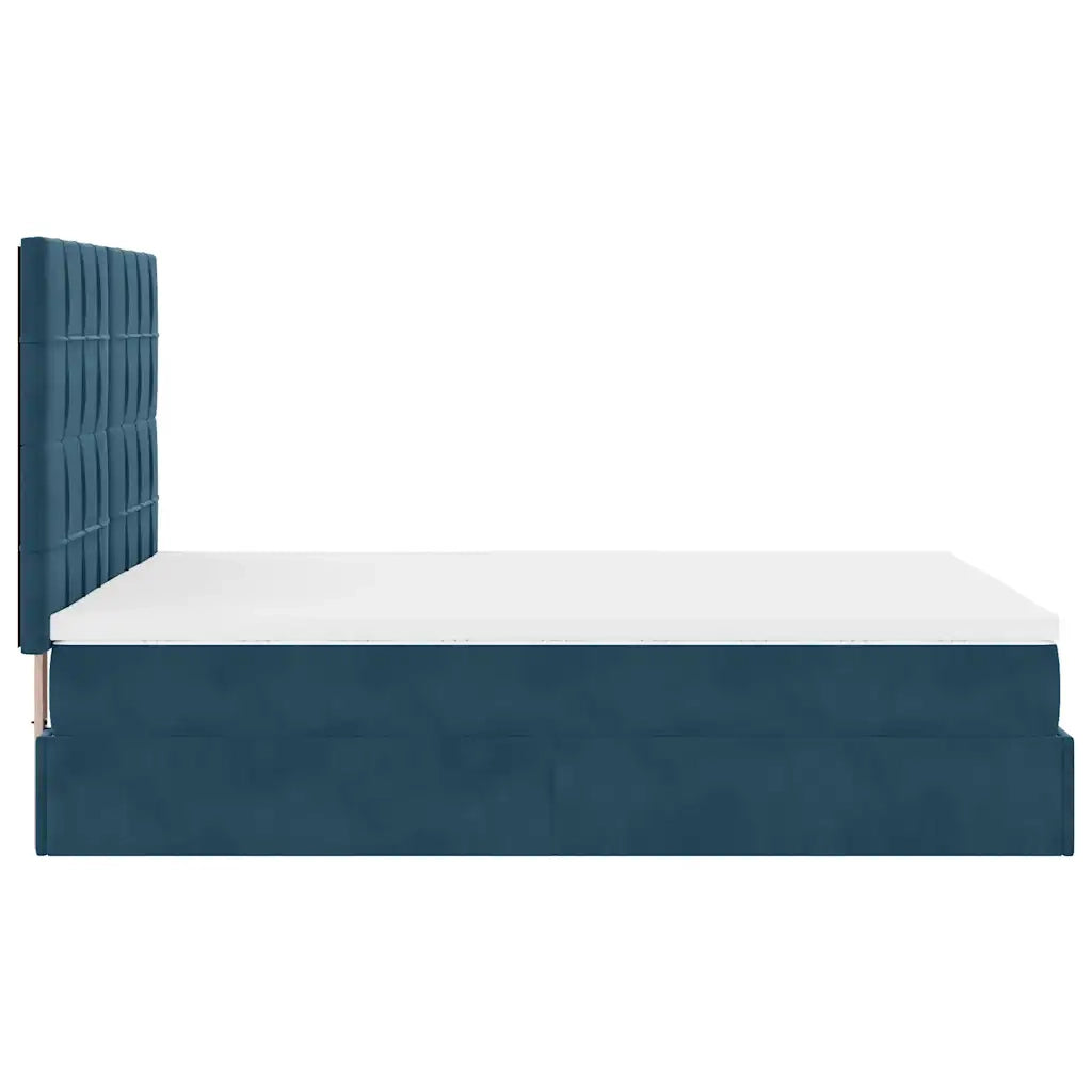 Struttura Letto Pouf con Materassi 140x190 cm in Velluto 3314322