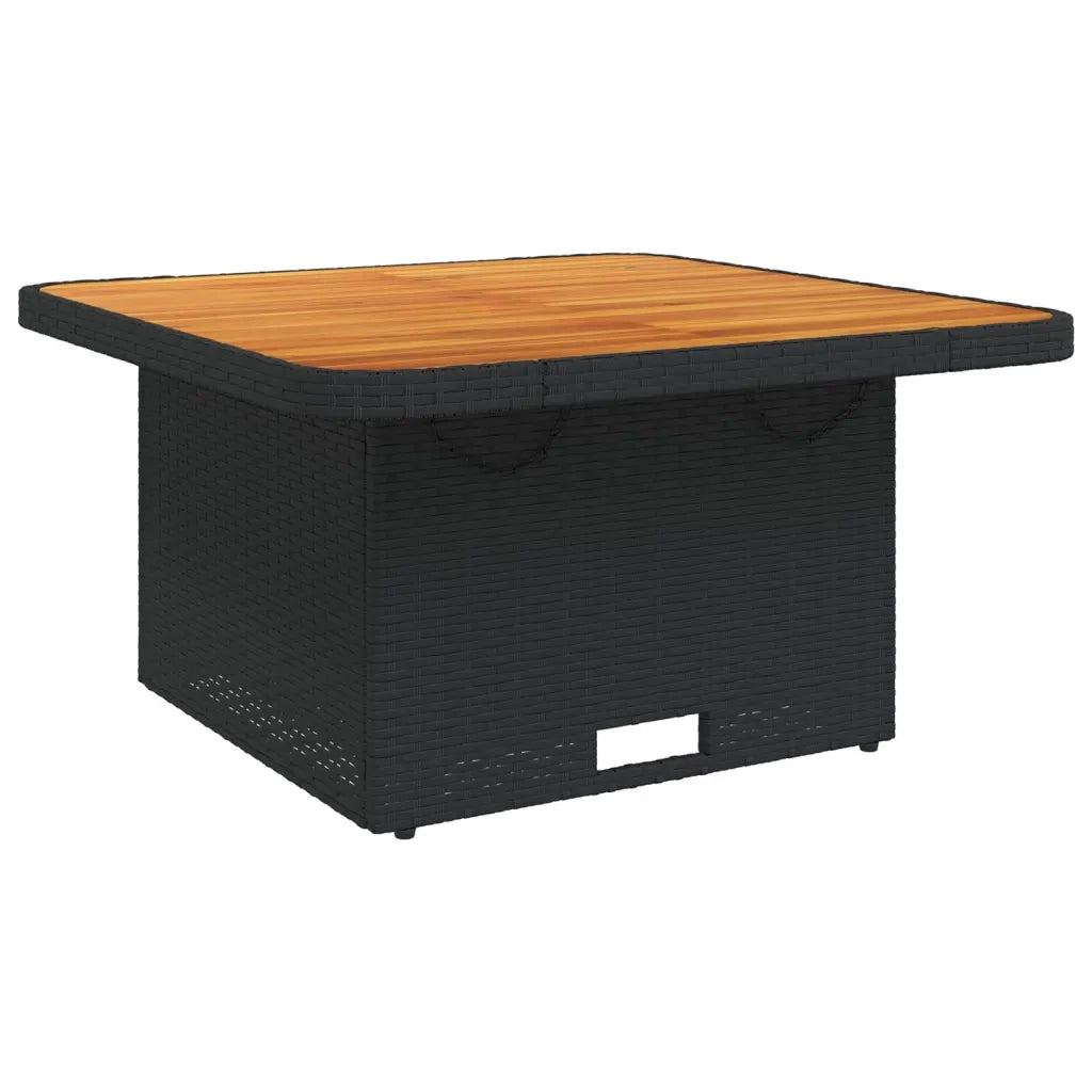 Set da Pranzo da Giardino 5 pz Nero con Cuscini in Polyrattan 3277434