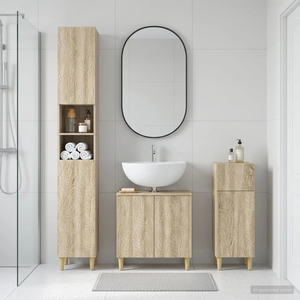 Set di armadietti da bagno in 3 pezzi DELFT 3417866