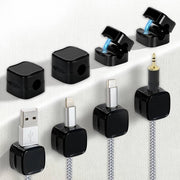 Cable Holder Magnetico - Gestione Cavi Efficiente - 8 Pezzi - Nero