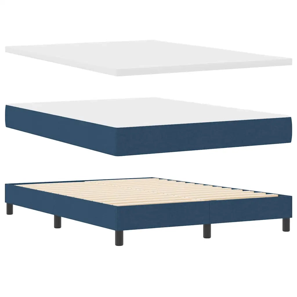 Letto a molle con testiera Blu 160 x 200 cm Tessuto 3338705