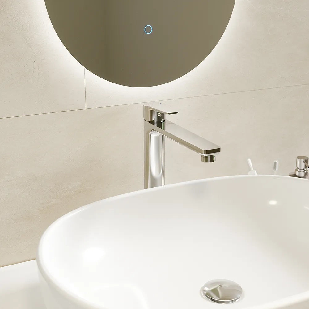 Coppia miscelatori lavabo alto bidet senza scarico cromato | Jane