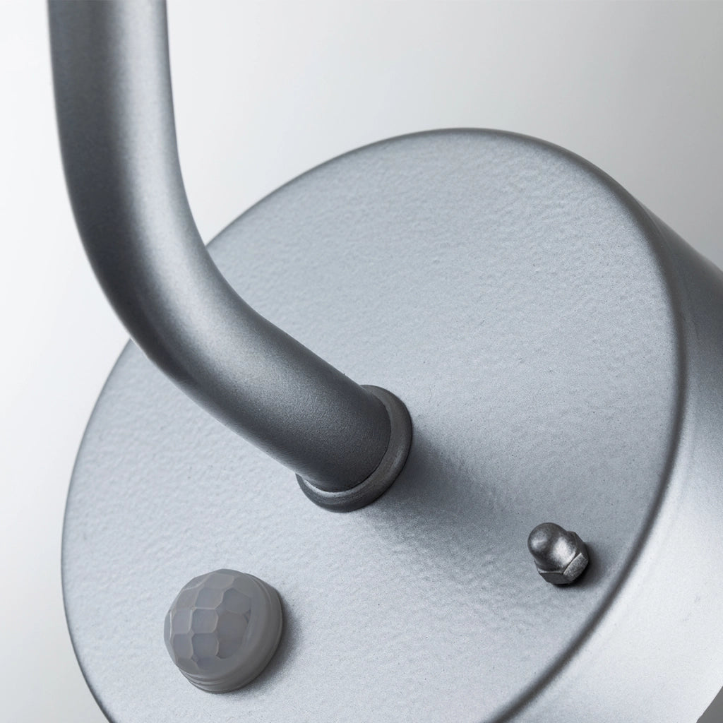 Applique esterno con sensore argento E27 60W Klampenborg