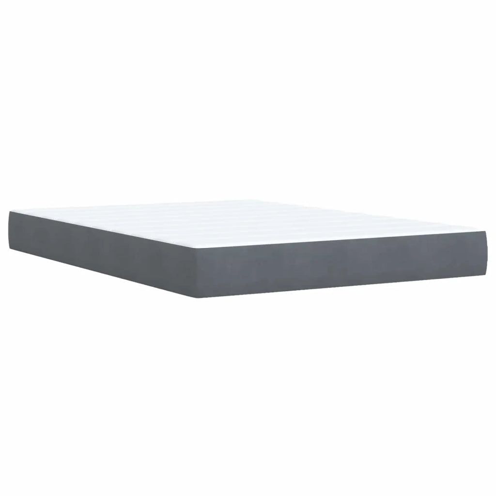 Letto box spring con materasso Grigio Scuro 140 x 190 cm 3453633