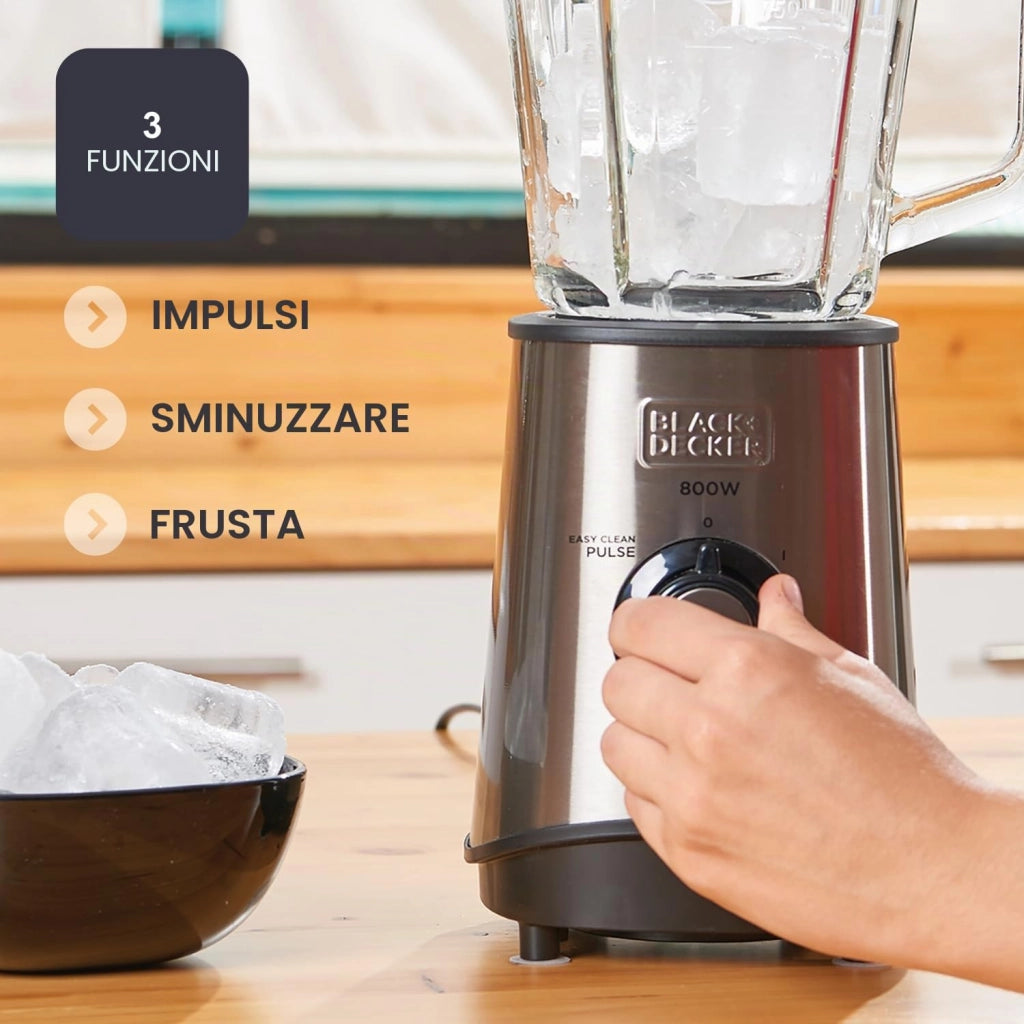 Frullatore con Caraffa Vetro 800W