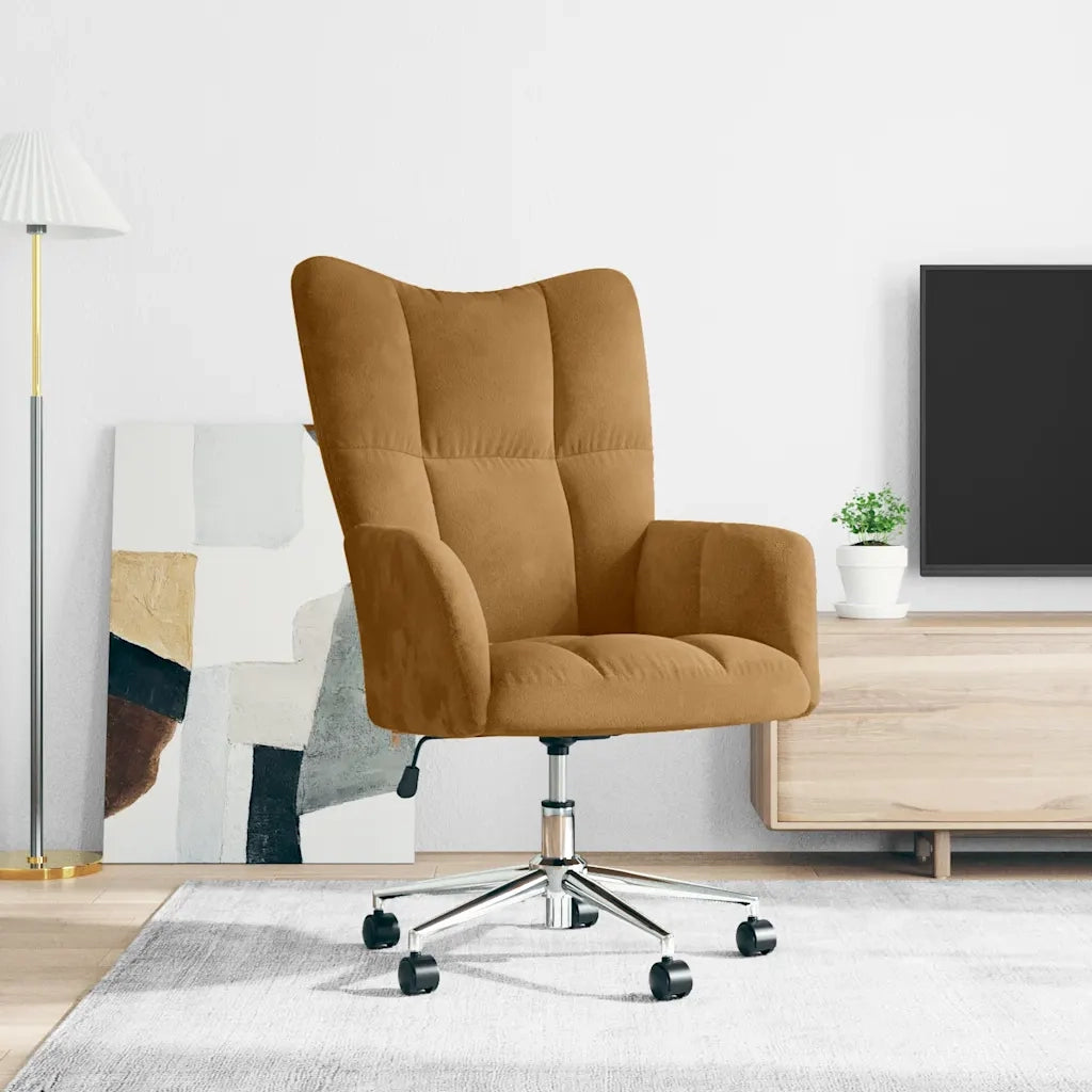 Poltrona Relax Marrone in Velluto 328169