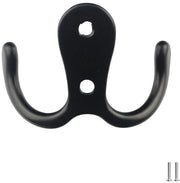 Hanger a muro doppio con montaggio a muro, in acciaio inox, a ghiera di sicurezza, stile vintage, robusto e resistente all'usura, hanger a muro.