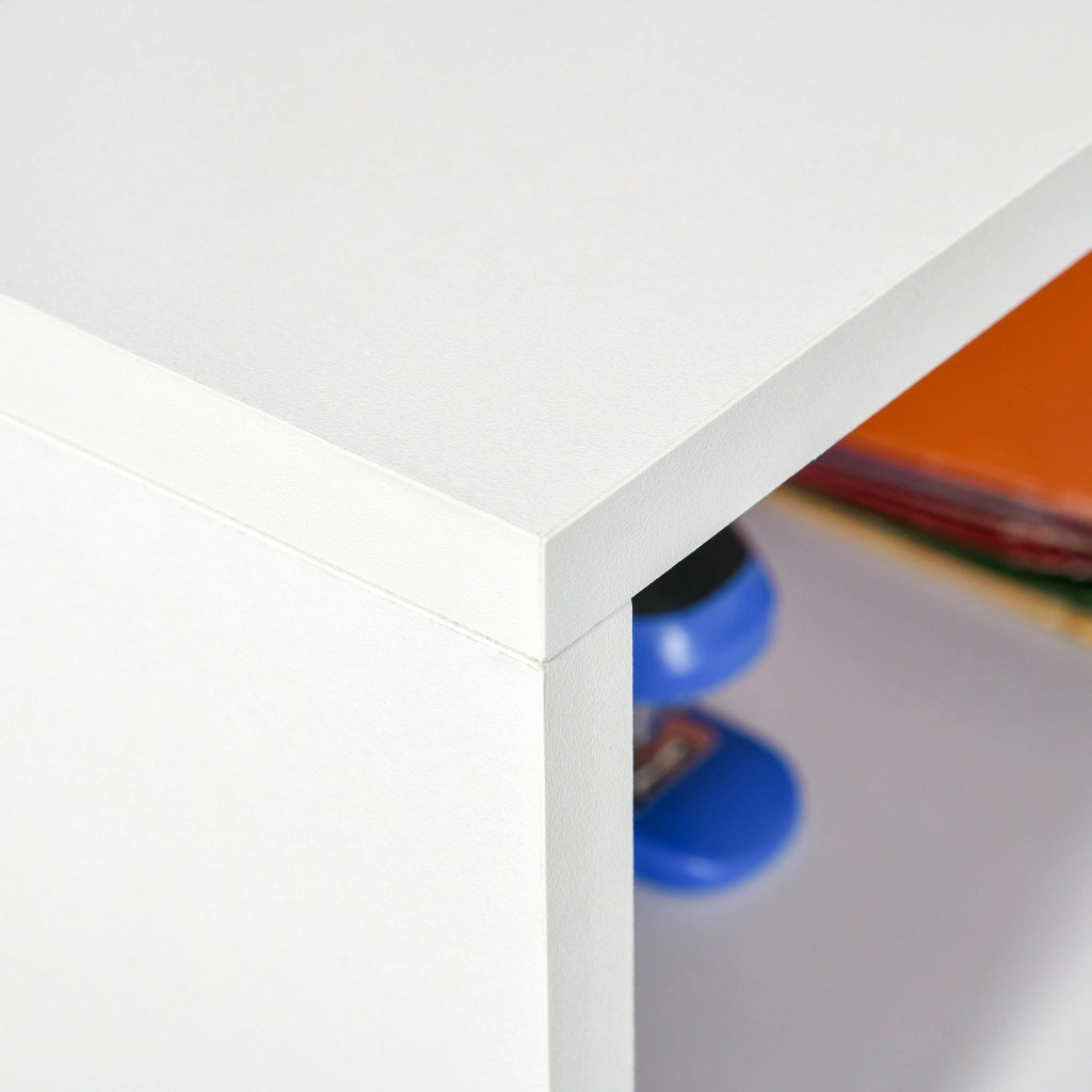 Scrivania con cassetti e scaffale ¨C Zephmum ¨C Bianco 90x50x75 cm