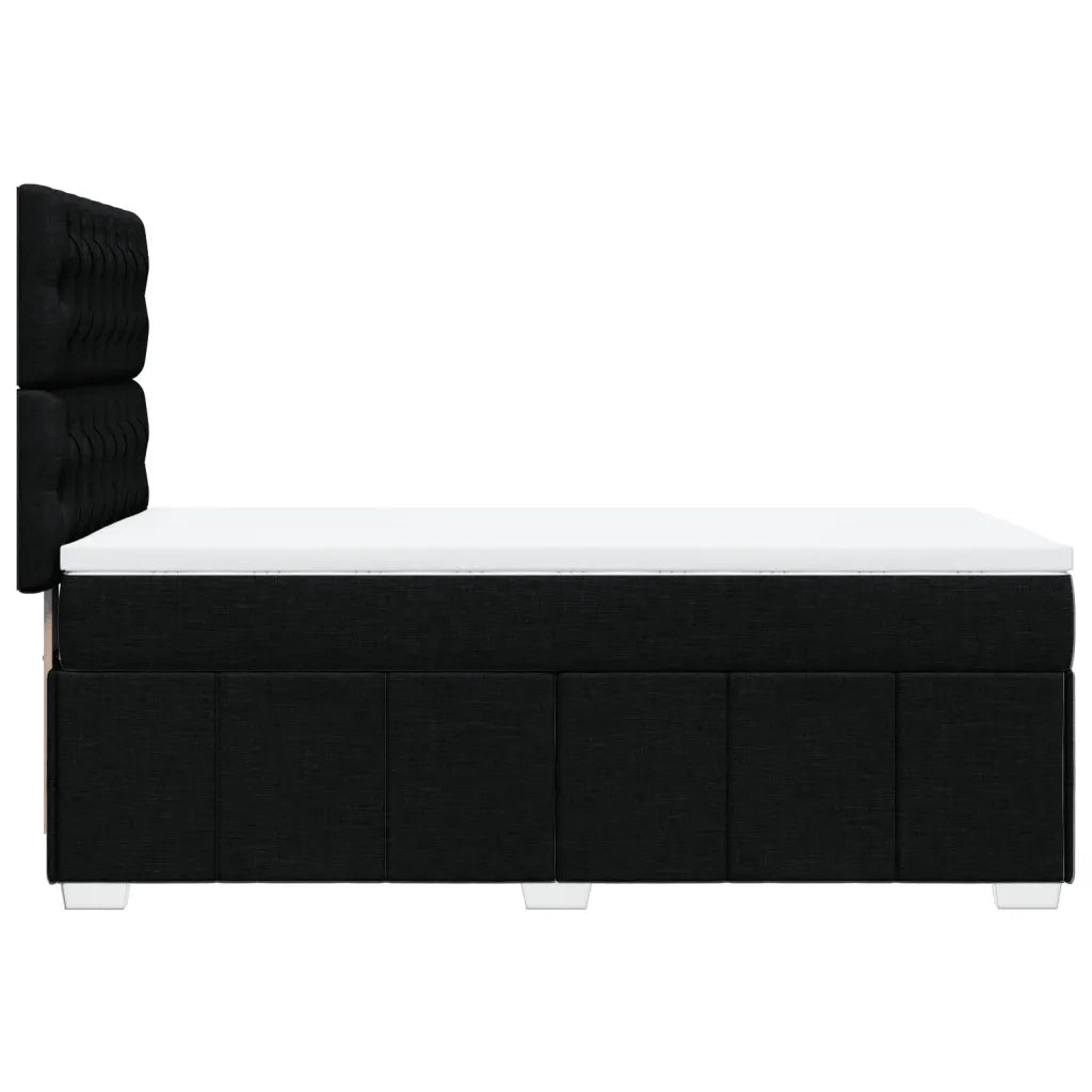 Giroletto a Molle con Materasso Nero 90x200 cm in Tessuto 3293860
