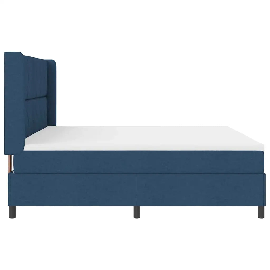 Letto a Sorgente LED con materasso Blu 200 x 200 cm Tessuto 3343594