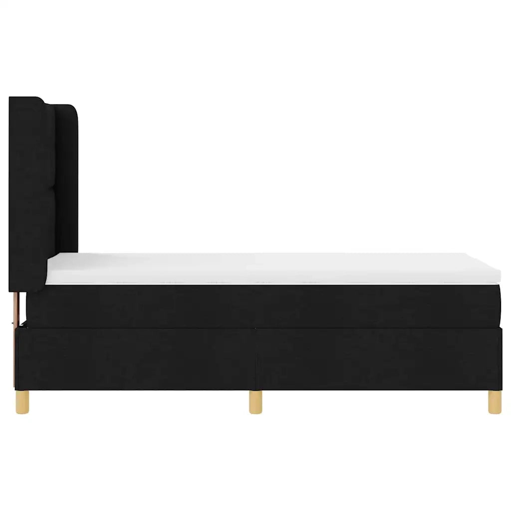 Letto a molle con materasso Nero 80 x 200 cm Tessuto 3341800