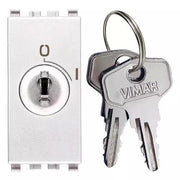 VIMAR EIKON - PULSANTE 2P NO 16A + CHIAVE BIANCO