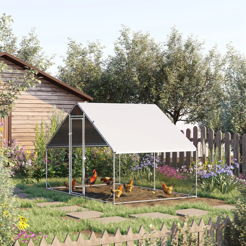 Pollaio da Giardino ¨C Minimal ¨C Argento, Acciaio, 3x2x2m