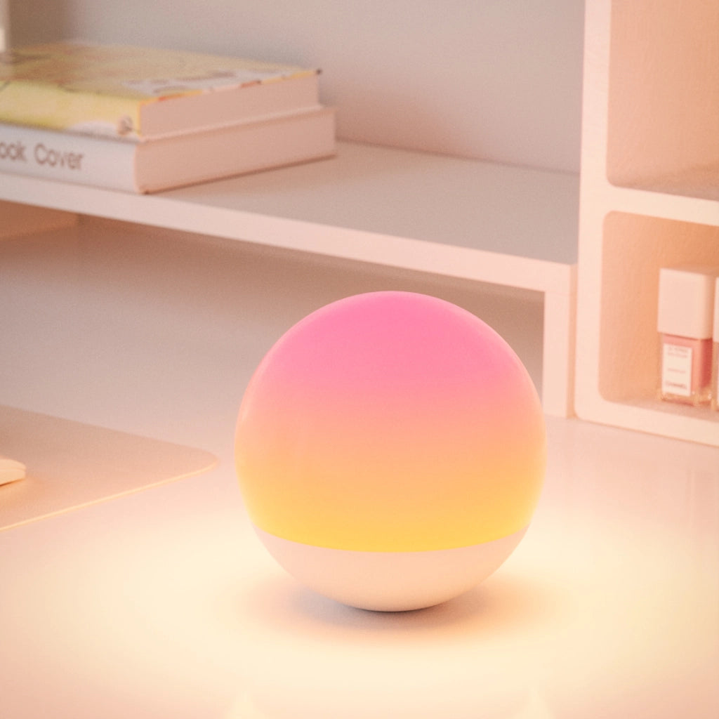 Lampada tavolo sfera arcobaleno LED RGB dimmer USB Polux