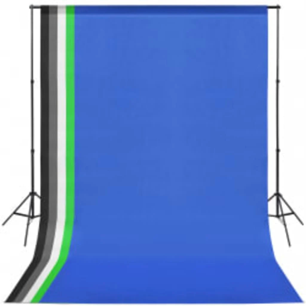 Kit per studio fotografico con illuminazione e fondale nero 02_0042422
