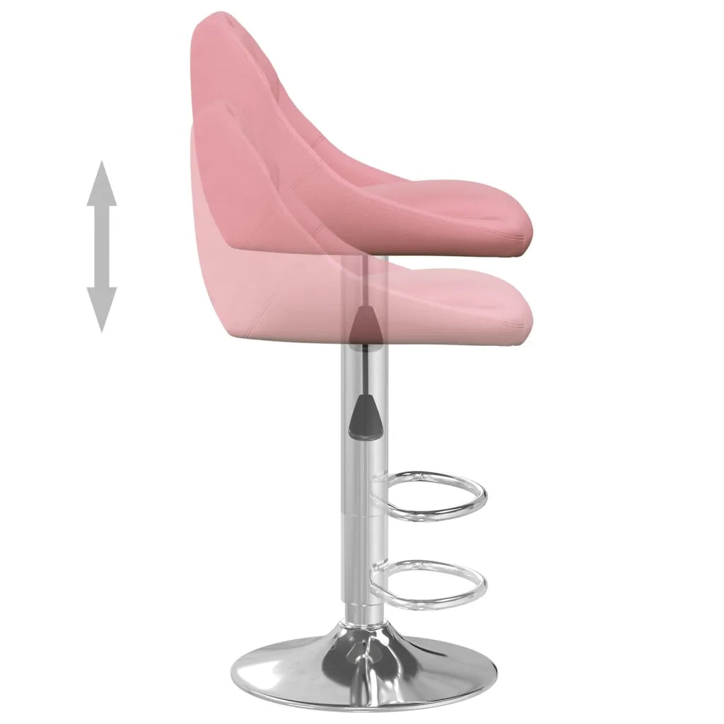 Sgabello da Bar Rosa in Velluto 335299
