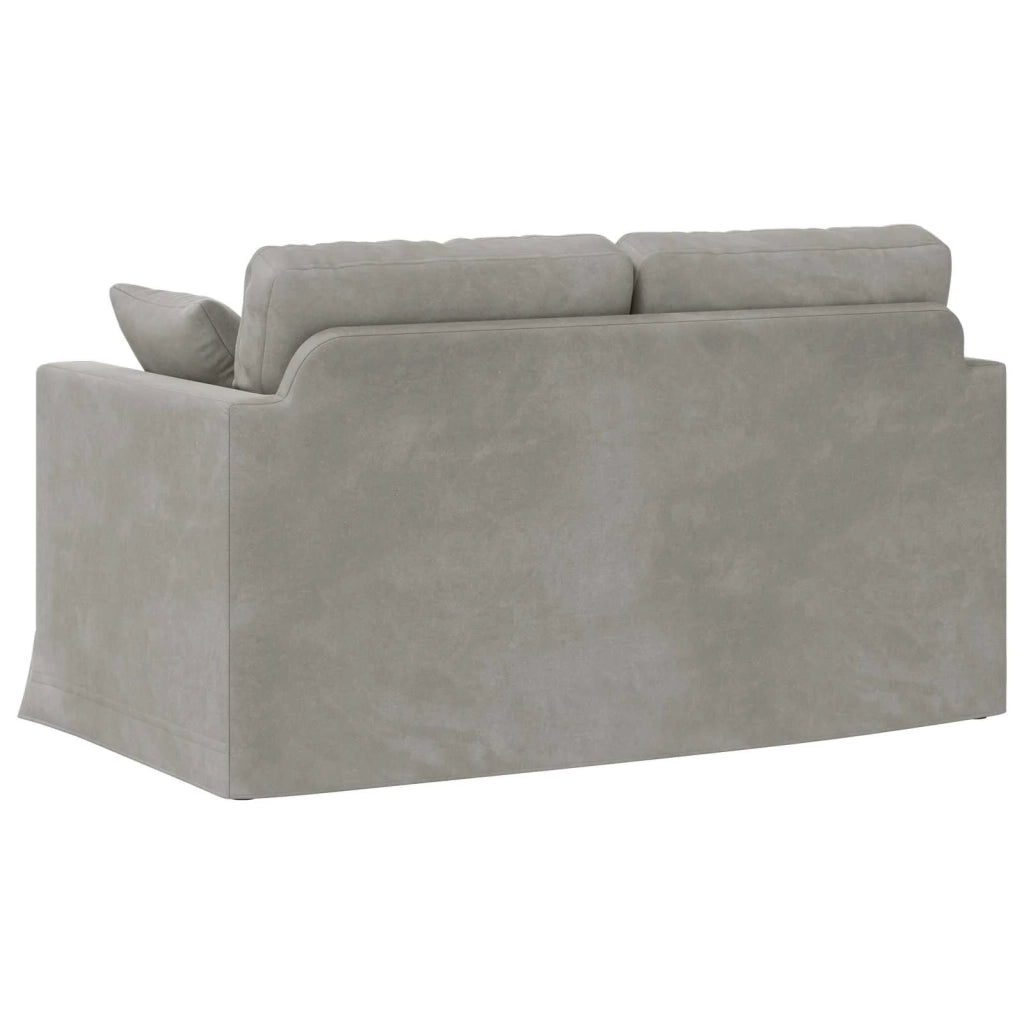 Divano Grigio chiaro 138 x 78 x 80 cm Velluto