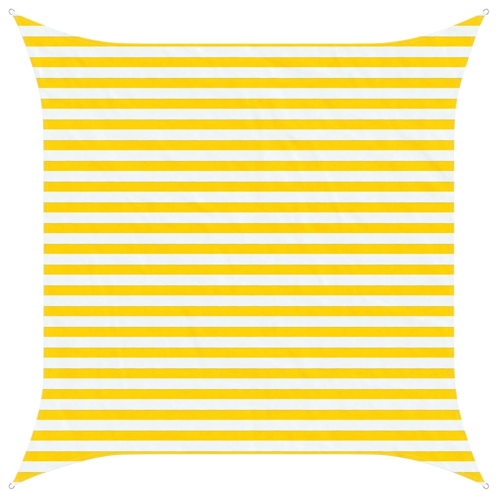 Vela Parasole | Telo Ombra | Vela da ombra solare Giallo e Bianco 3 x 3 m