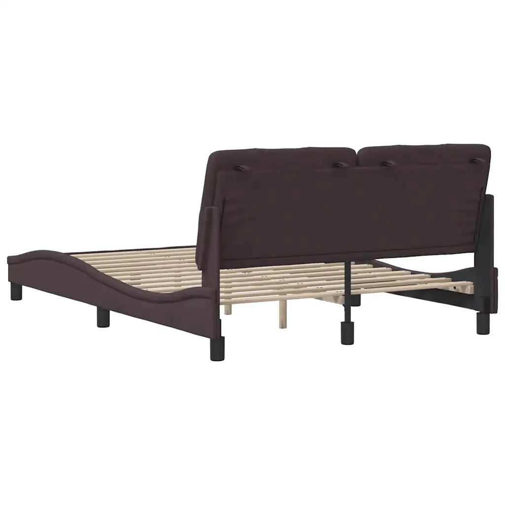 Giroletto senza Materasso Marrone Scuro 140x190 cm Tessuto 3310597