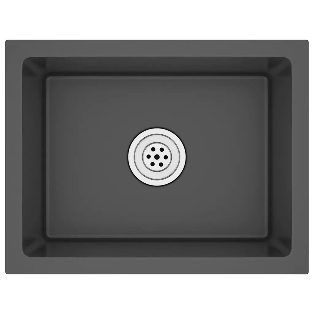 Lavello da Cucina Lavorato a Mano Nero Acciaio Inox CFW9189751