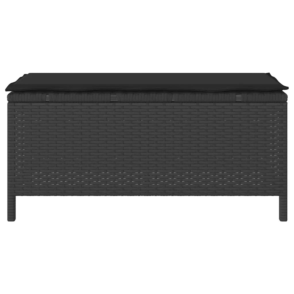 Set da Pranzo per Giardino Nero polyrattan 42007906