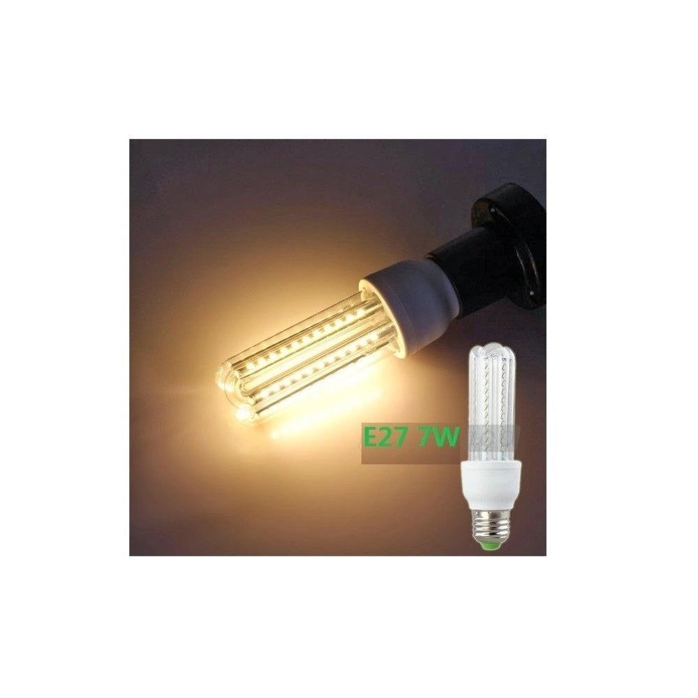 Trade Shop - Lampada Led Nuovo E27 3014 Smd 7w Bianco Freddo E Bianco Caldo -