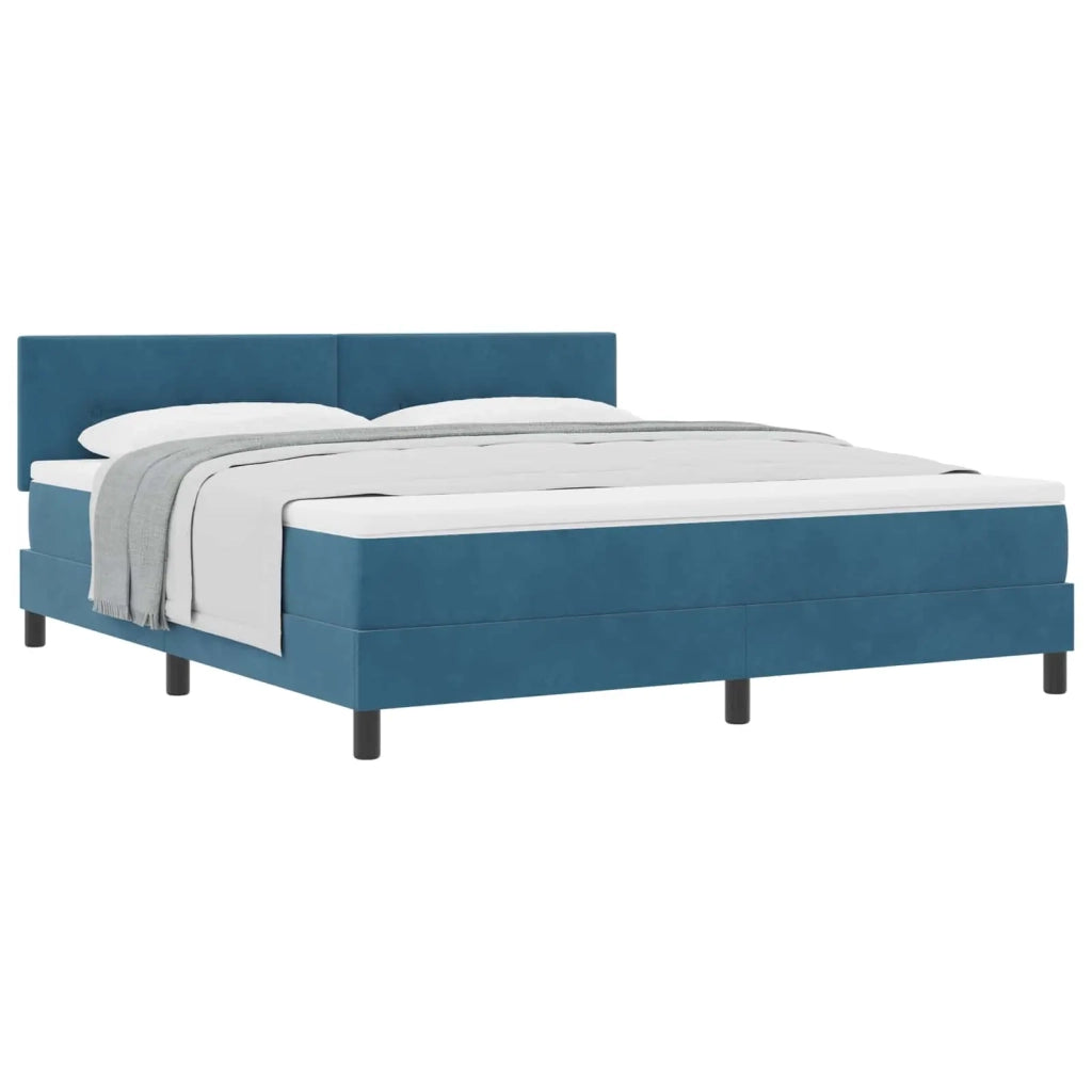 Letto a molle con materasso Blu Scuro 180 x 200 cm Velluto 3339192