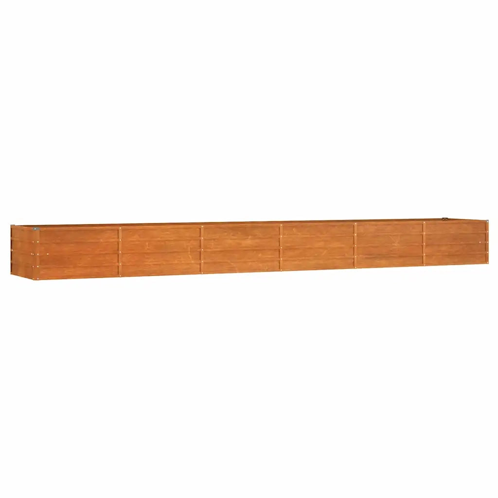 Fioriera da Giardino Grigia 480x80x45 cm Acciaio Corten
