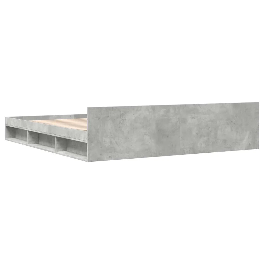 Giroletto Cassetti Grigio Cemento 180x200 cm Legno Multistrato