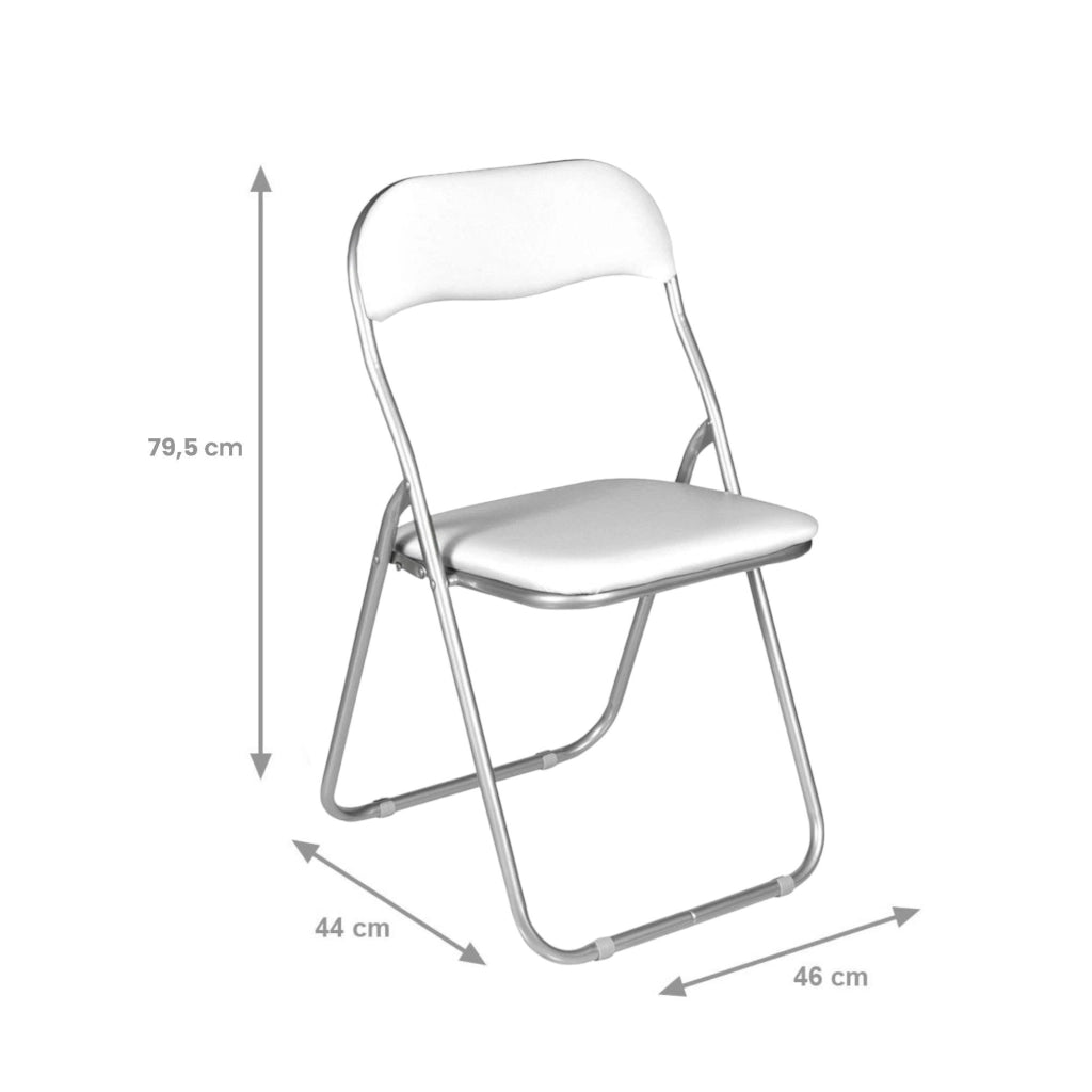 Sedia Antenore, colore bianco, Misure 43 x 47 x 78 cm