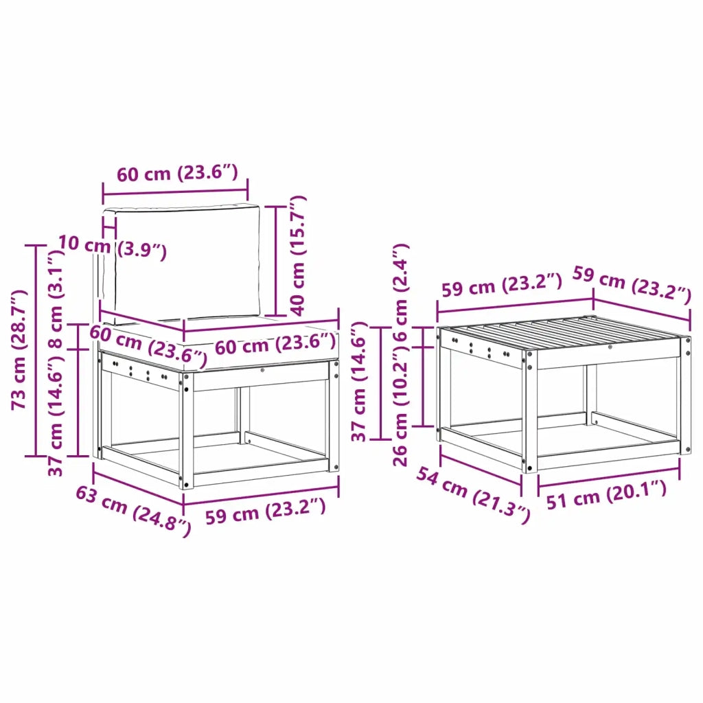 Set di divani da esterno con cuscino 9 pcs Bianco e Beige 3387412
