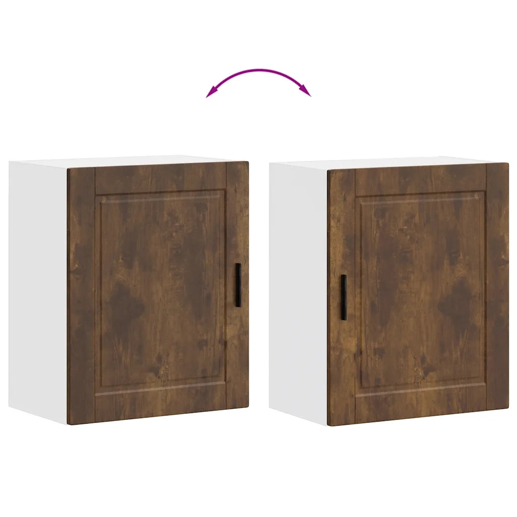Pensile da Cucina-Mobile Cucina da Parete Porto Rovere Fumo in Legno Multistrato 896011