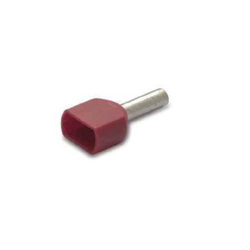 TERMINALE A BUSSOLA DIN ROSSO 2X1-8 - CONF. 200PZ