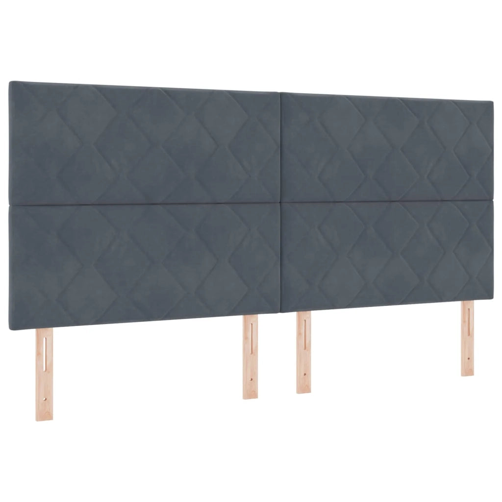 Letto ottomano con materasso 2 pz Grigio Scuro Velluto 3457939