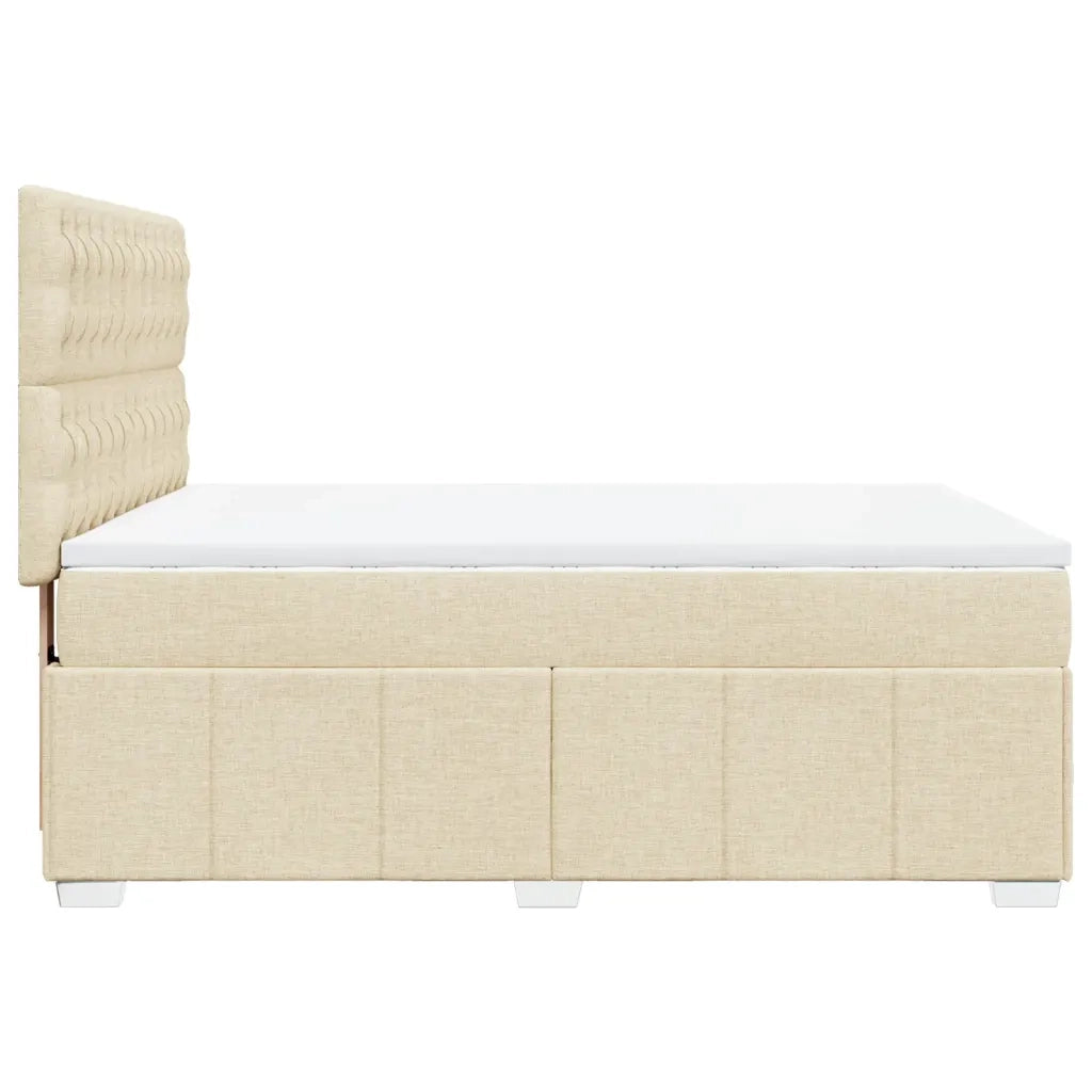 Giroletto a Molle con Materasso Crema 140x200 cm in Tessuto 3291703