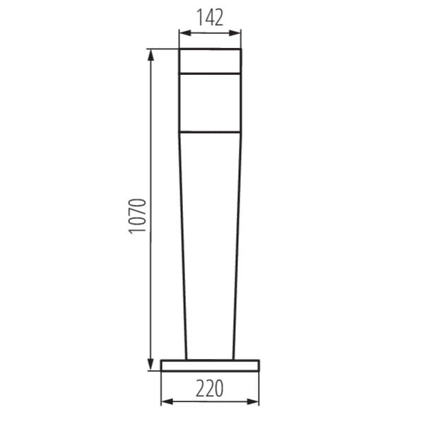 Lampada paletto esterno Kanlux INVO 29173 E27 IP54