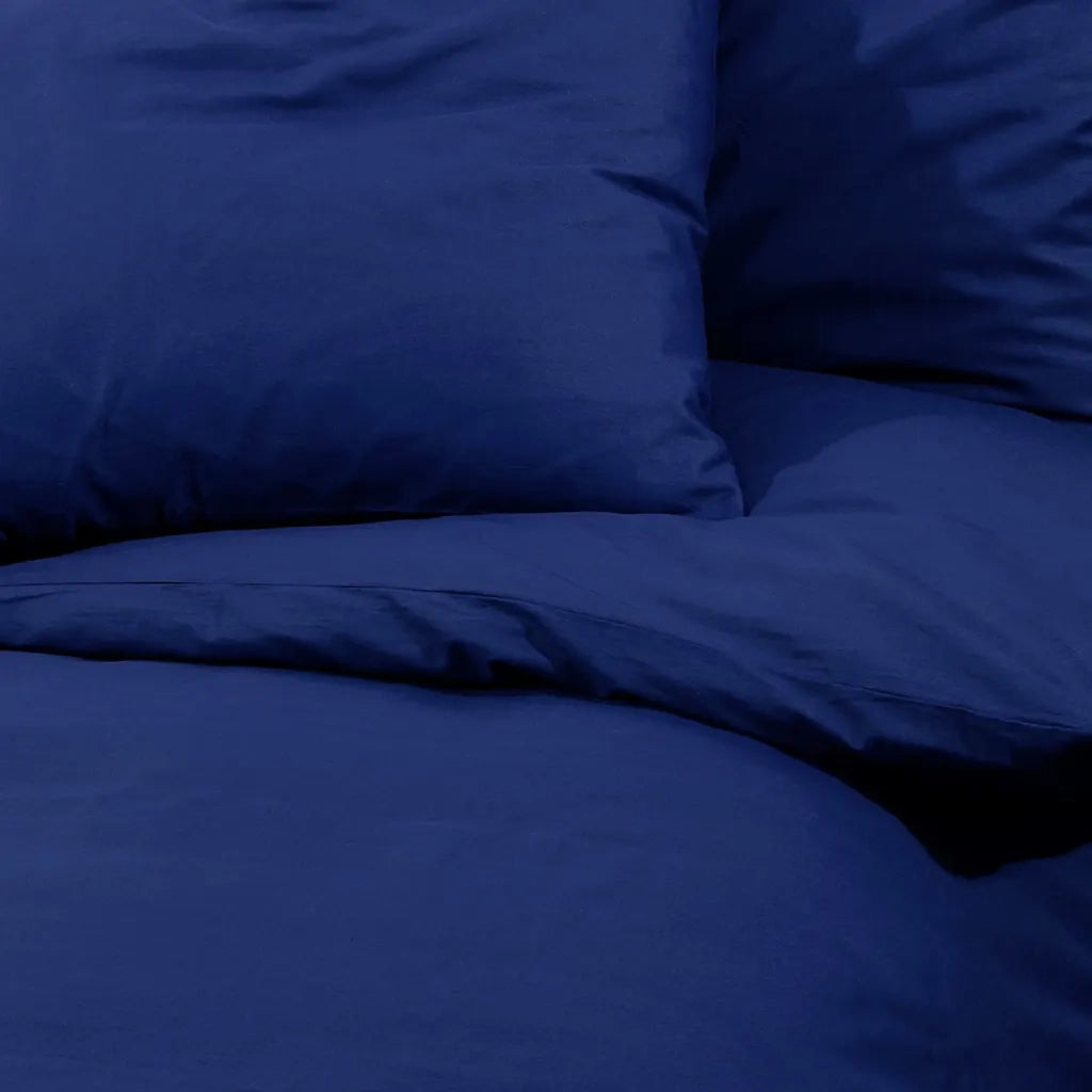 Set Copripiumino Blu Marino 200x200 cm in Cotone 136146