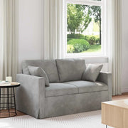 Divano Grigio chiaro 138 x 78 x 80 cm Velluto
