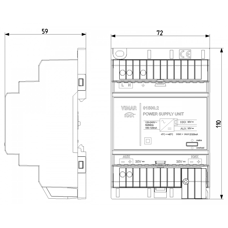 01500.2 Alimentatore 320Ma Knx