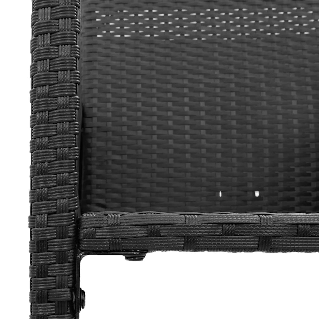Sgabelli da Bar da Giardino 2 pz in Polyrattan Nero 368702