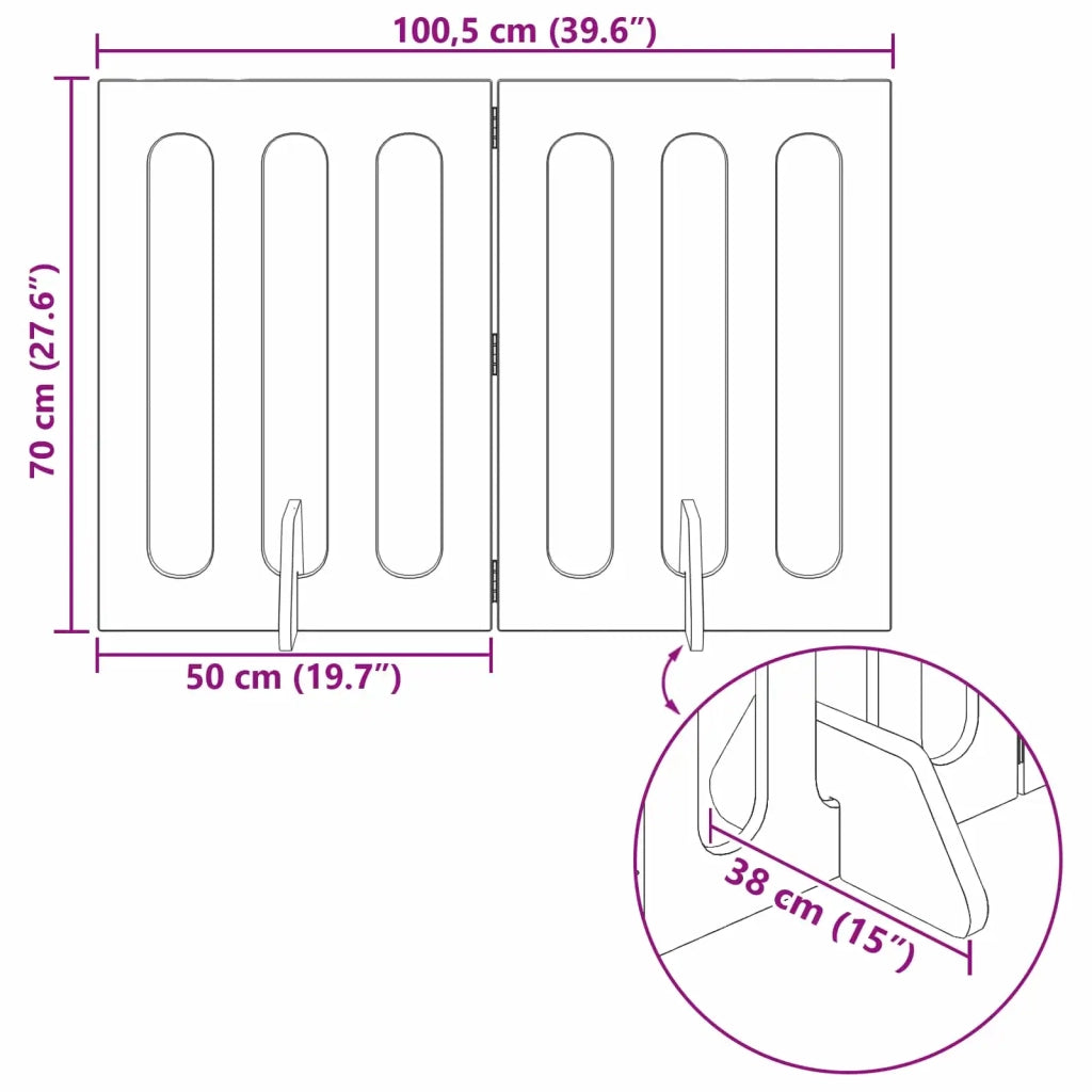 Recinto pieghevole per animali 2 pz Quercia Affumicata CFW4993146