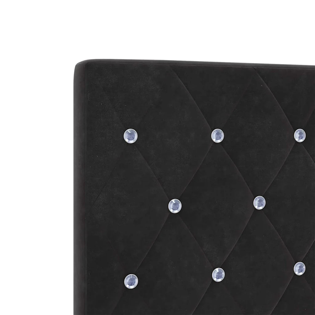 Letto a molle con testiera Nero 100 x 200 cm Velluto 3344857