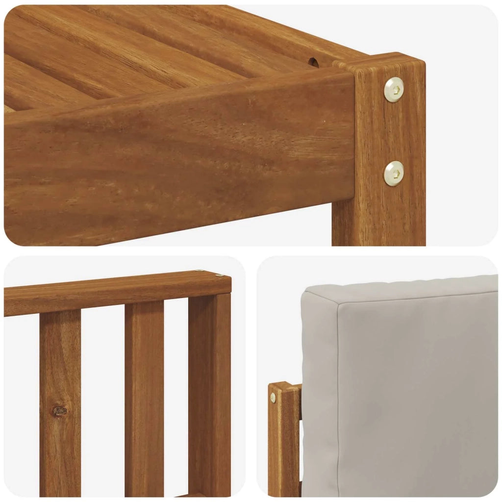 Set di divani da esterno 6 pcs Grigio Naturale e Chiaro 3366424