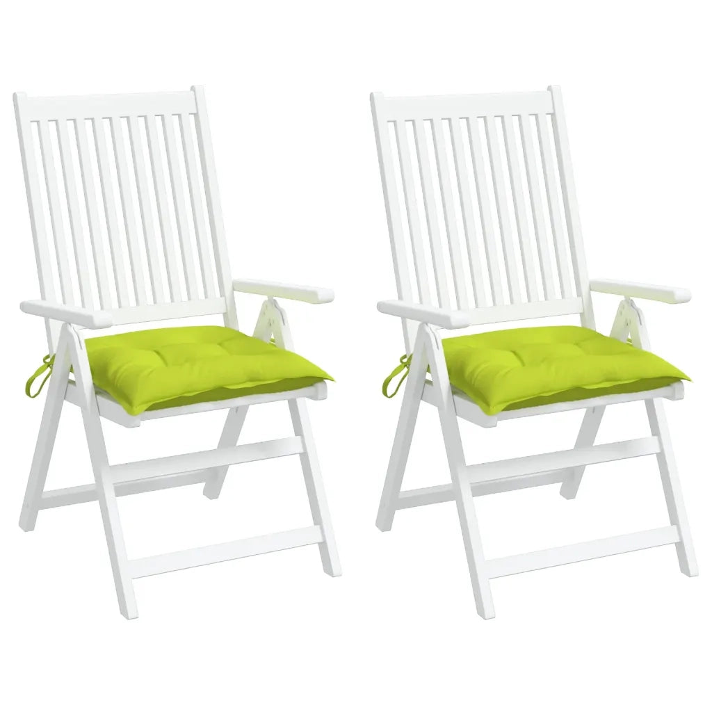 Cuscini per Sedia 2 pz Verde Intenso 40x40x7 cm Tessuto Oxford 314893