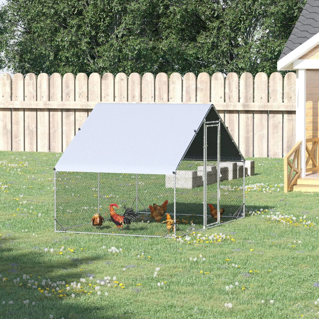 Pollaio da Giardino ¨C Minimal ¨C Argento, Acciaio, 3x2x2m