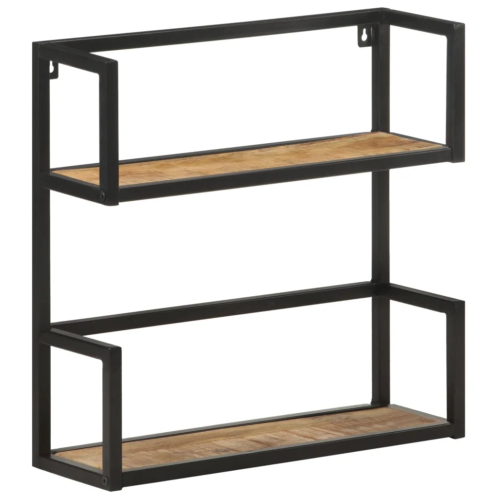 Scaffale a Muro 60x20x60 cm in Legno di Mango Grezzo 321076