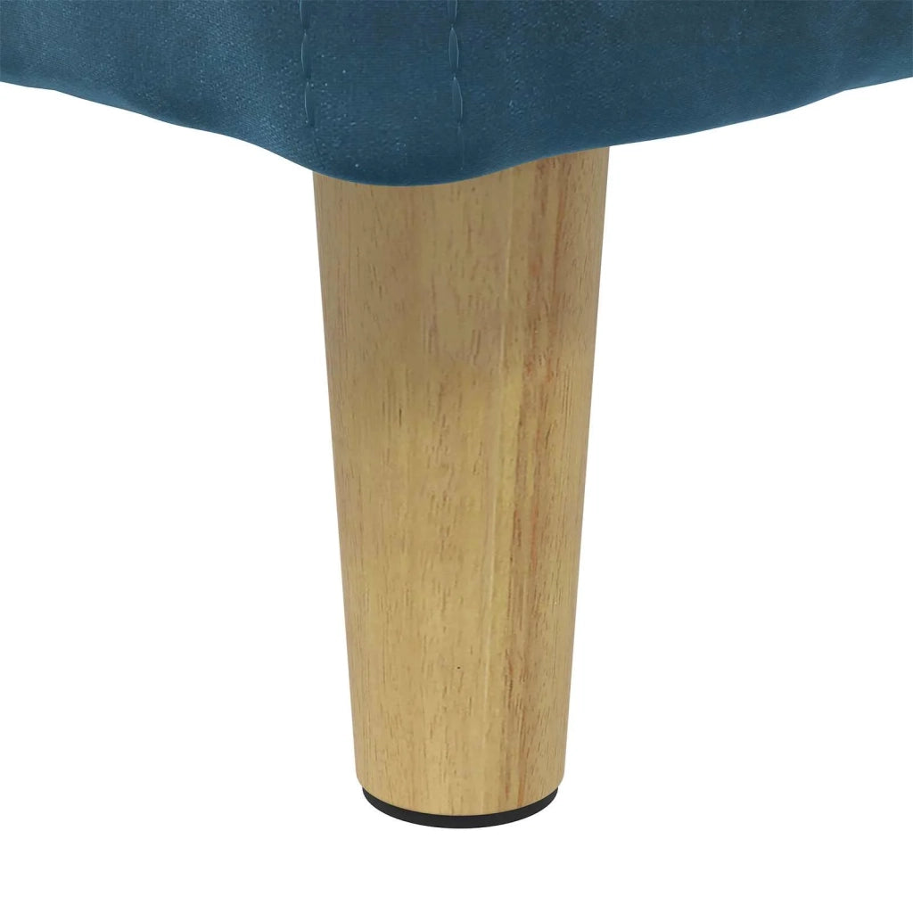 Pouf contenitore con cuscino Blu 80 x 80 x 45 cm Velluto 876839