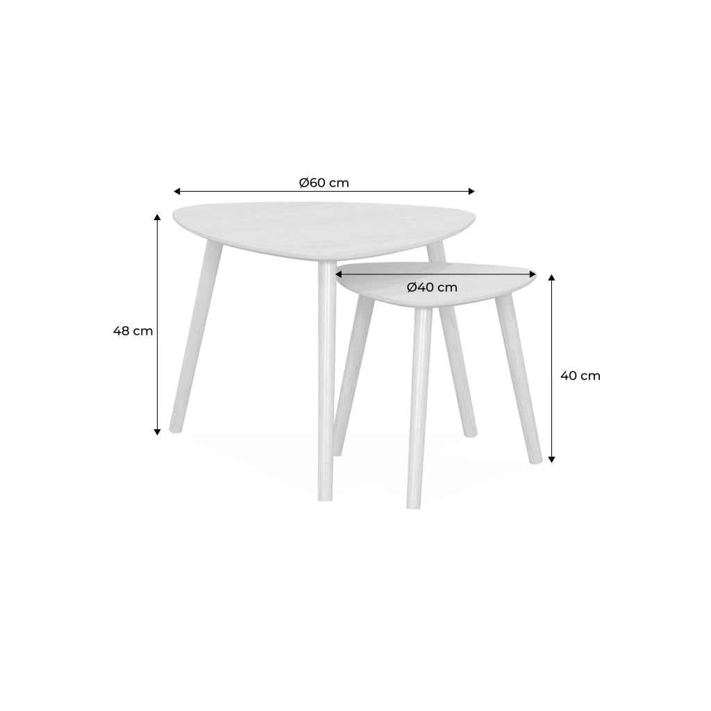 Tavolini scandinavi in mdf, noce